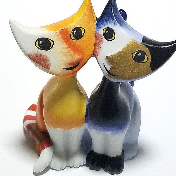 Goebel, Rosina Wachtmeister Other - Goebel Rosina Cat's Porcelain Figurine Sabino/Sabina Signed Cat's World Germany